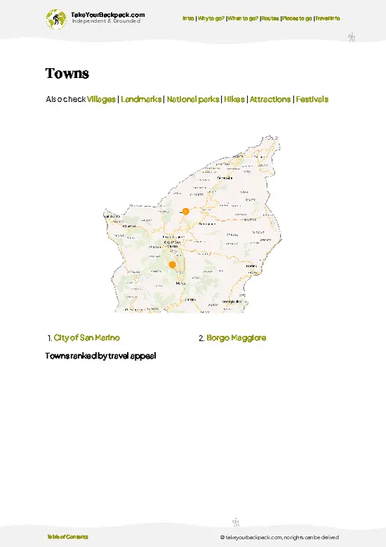 example page 6 from our offline Travel Guide for San Marino